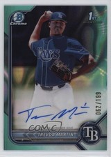 2022 Bowman Draft Chrome Pick Aqua Lava Refractor 62/199 Trevor Martin Auto 10no