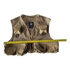 Gilet De Pêche à La Mouche Columbia Vintage – Marron Kaki, Taille XL, Coton