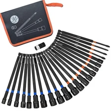 23 PCS Magnetic Nut Driver Set SAE & Metric, 6 Inch Extra Long Nut Driver Set...