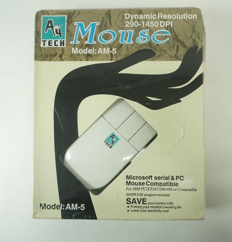 NEW Sealed Vintage A4 Tech Mouse Model: AM-5 For IBM PC/XT/AT w/ Saver ...