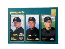 Excellent: 2001 topps Prospects Bobby Bradley/Kurt Ainsworth/Chin-Hui-Tsao Card