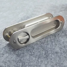 Stainless Steel Oval Sliding Door Lock Sleek Security for Modern Spaces