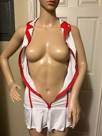 Ladies Super Sexy White & Red Nurse Lingerie 