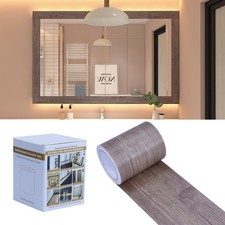 Wood Grain Wallpaper Border Removable PVC Waterproof Peel and Stick Wallpaper...