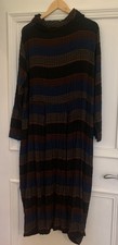 Sahara Wool Mix plaid Balloon Hem Dress  Size 4 18-20 Uk 