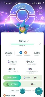 Pokémon Go  Shiny Gible Special Background  - Only Mini PTC - Read Description