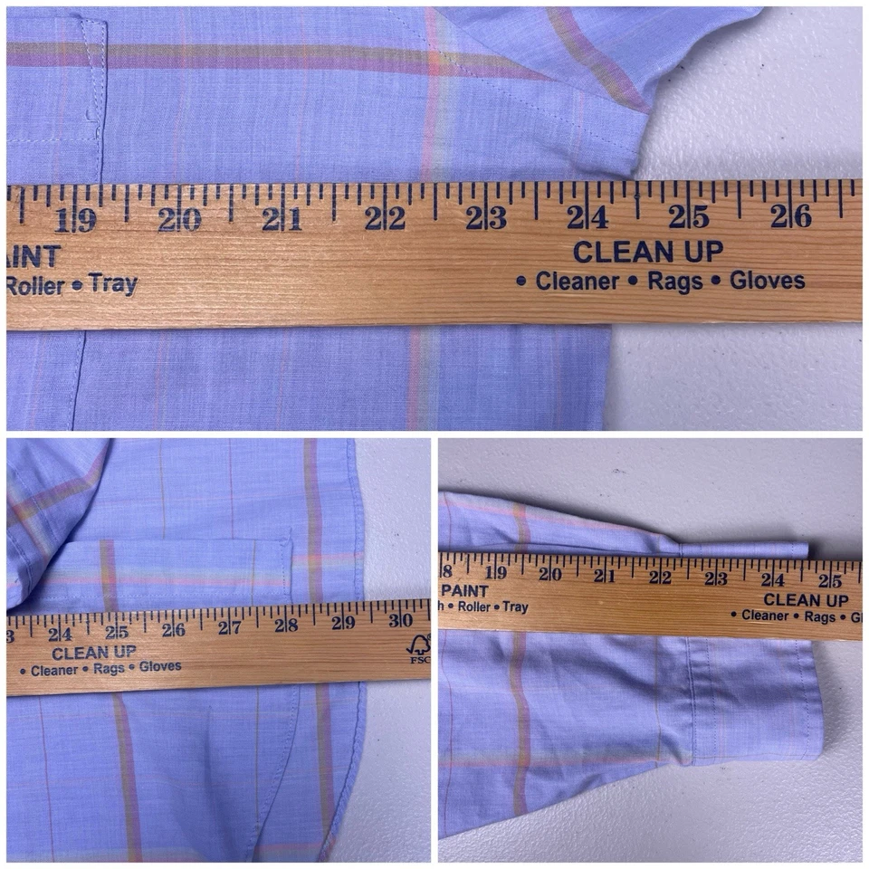 Camisa Años 90 Colores por Alexander Julian L Para Hombre L/S Abotonada Azul Arco Iris Cuadros Foto 4 de 4