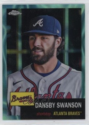 2022 Chrome Platinum Anniversary Aqua Lava Refractor /299 Dansby Swanson 1j0t