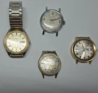 Vintage Watch Repair Lot of 4 - Citizen Motorcraft, Caravelle M9, Timex -...