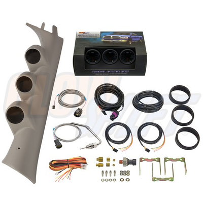 #ad GlowShift Boost EGT Fuel PSI Gauges Tan Pod for 07 13 Chevy Silverado Duramax $352.99