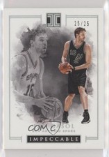 2016-17 Panini Impeccable Holo Silver 25/25 Pau Gasol #42 HOF y8a