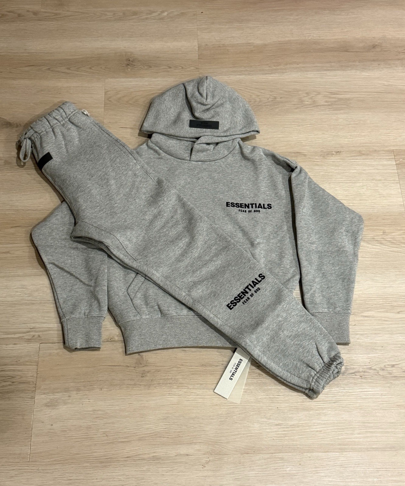 Essentials Fear Of God Kids Hoodies & Pant Set Dark Oatmeal Sizes 6 - 16