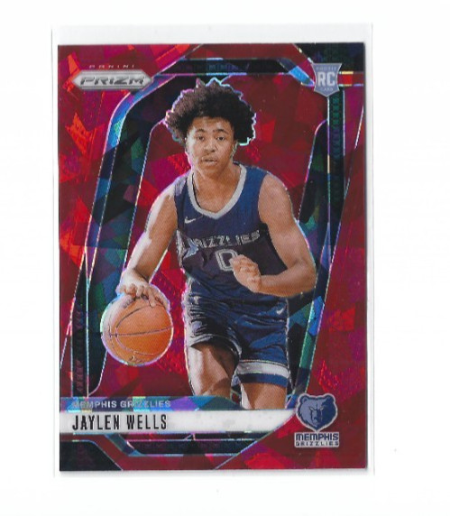 2024-25 Panini Prizm Jaylen Wells RC #239 Red Cracked Ice Prizm Rookie Grizzlies