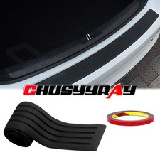 Rubber Rear Bumper Protector Trim Strip Car Trunk Sill Guard Scratch Pad Black