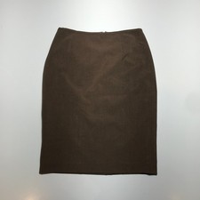 Calvin Klein Pencil Skirt Sz 2 Brown High Rise Luxe Stretch Coordinating Pencil