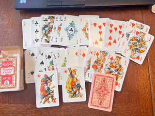 Antique GERMANY ROKOKO #160 PLAYING CARDS COMPLETE WITH BOX