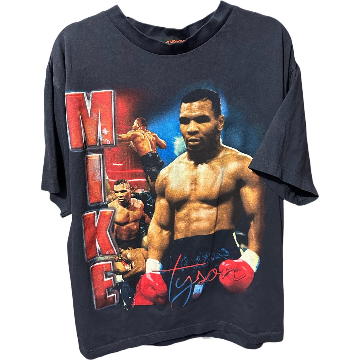 MIKE TYSON RAP TEE ALL-OVER PRINT SHIRT MARINO MORWOOD SZ