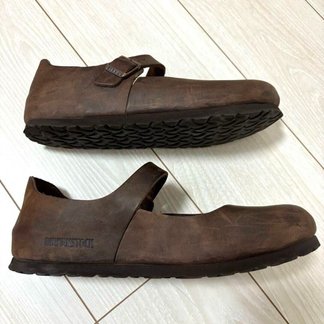 BIRKENSTOCK Mantova Flat Strap Shoes Dark Brown Habana BIRKENSTOCK Mantova Flat Strap Shoes Dark Brown Habana