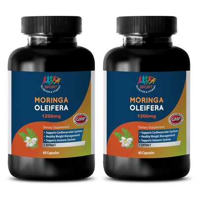 Weight Management - Moringa Oliefera Extract 1200mg - Superfood - 2 Bot 120 Ct