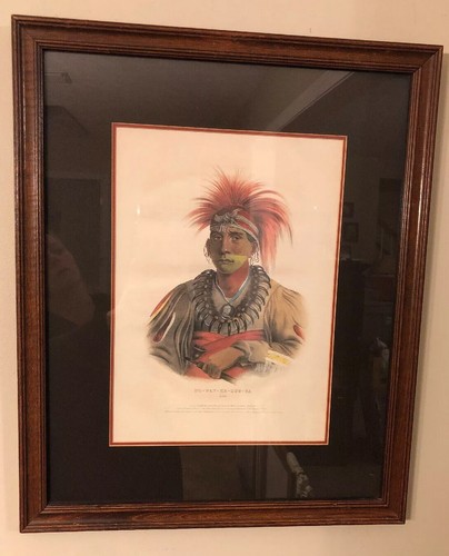Vintage Storia Indiani del Nord America Otoe No-Way-Ke-Sug-Ga Riproduzione Arte - Foto 2 di 4
