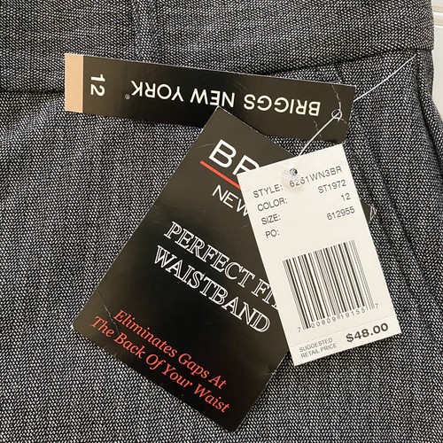 NWT BRIGGS New York Perfect Fit Waistband Casual Career Pants Women’s Size 12 - Picture 4 of 15