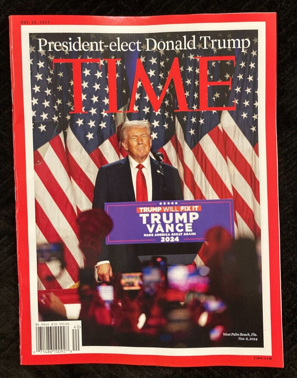 Donald Trump 47th President Elect USA Time Magazine November 25th, 2024 - New