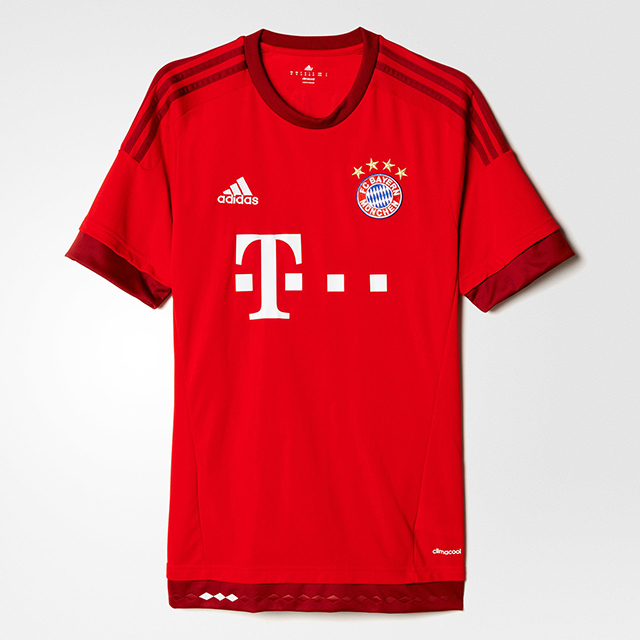 BAYERN MUNICH 2015/16 HOME (2XL,XL) GERMANY RED ADIDAS SOCCER