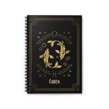 Personalized Zodiac Notebook, Custom Horoscope Notebook