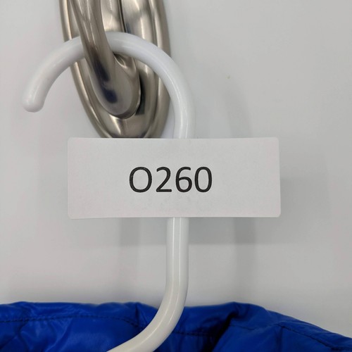 Chaqueta acolchada Betsy Johnson Performance cremallera completa azul negra para mujer talla M - Imagen 6 de 6