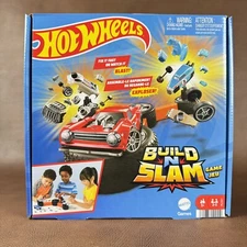 Hot Wheels Build N Slam Game 2-3 Players Ages 5+ 3 Game Modes Fix it Fast HLX91