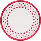 Sparkle & Shine Ruby Red Wedding Anniversary Party 9" Paper Dinner Plates