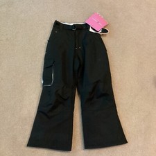 FREE COUNTRY NWT GIRLS XS 4 BLACK SNOWPANTS, THREE POCKETS, ADJUSTABLE WAIST