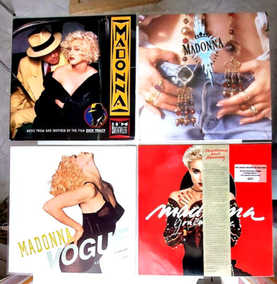 Lotto di 4 Vinili di Madonna - Vogue, I'm Breathless, You Can Dance, Like A Pray