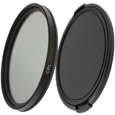 55mm Polfilter CPL Filter & Objektivdeckel Lens Cap für Foto Kamera Objektive