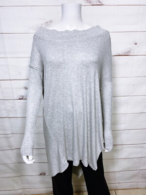 We The Free Womens Long Asymmetrical Hem Sweater/Dress Size S Gray Long  Sleeve | eBay