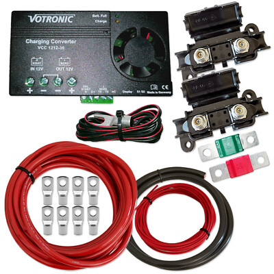 Votronic Ladebooster VCC 1212-30 Lade Wandler + 6m Kabelsatz 10mm²  Womo Camper 