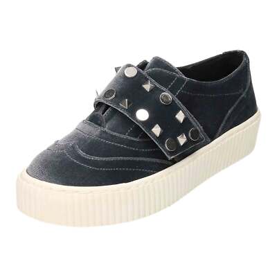 Damenschuhe graue klobige flache Pumps mit Nieten Leder gefüttert Shellys London Slipper