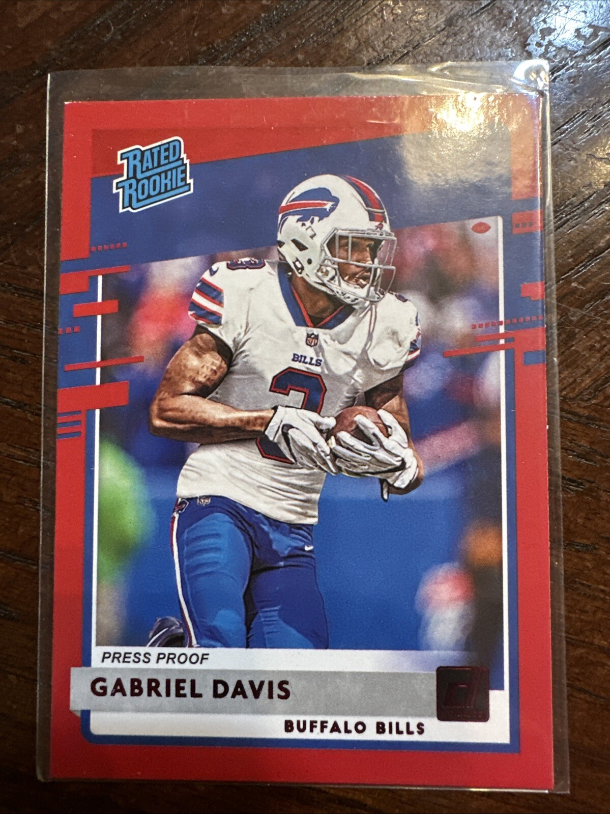 2020 Panini Donruss - Rated Rookie Press Proof Red #337 Gabriel Davis (RC)