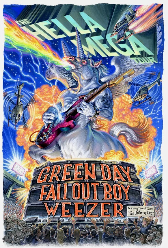 Poster music lovers - The HELLA MEGA TOUR Green Day Fall Out Boy