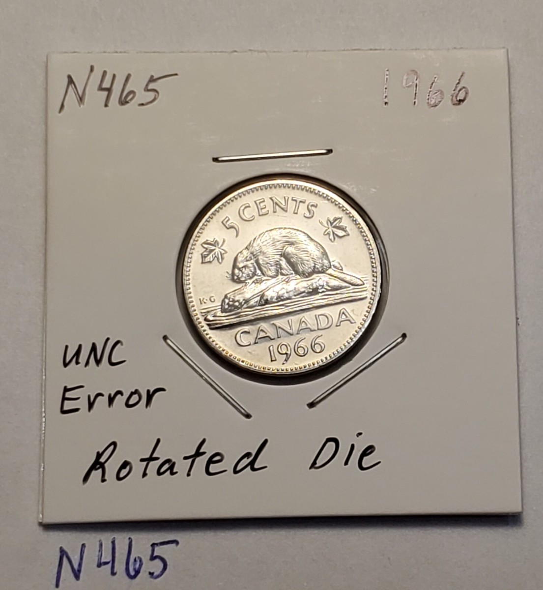 ERROR 1966 CANADA 5 Cent Rotated Die Rotation Nickel UNC N465a | eBay