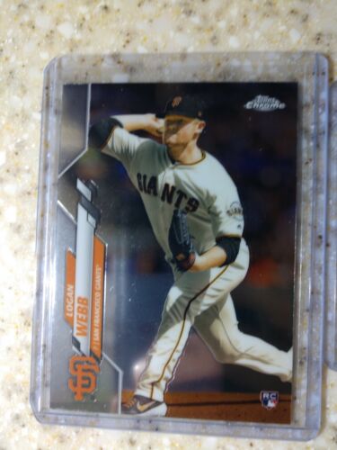 2020 Topps Chrome Harold Ramirez #106 Gold Refractor #/50 & Logan Webb RC - Picture 3 of 4