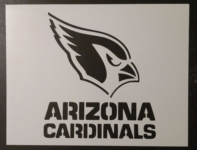 Arizona Cardinals Cardinal 11" x 8.5" Custom Stencil FAST FREE SHIPPING ...