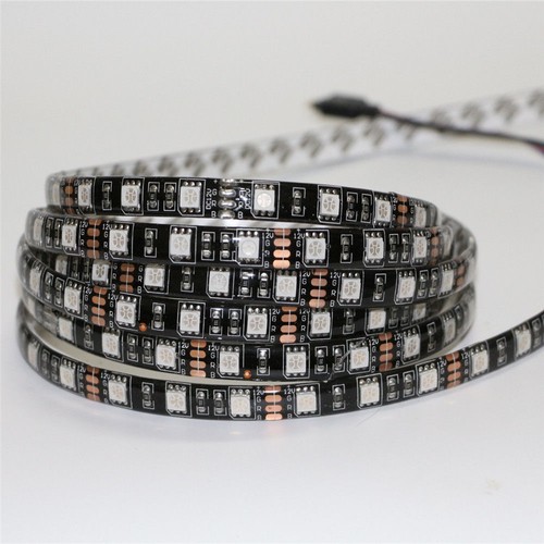 Black PCB 300 LED Strip Light RGB Waterproof 5050 SMD car DRL DIY tape lamp 12V - Picture 16 of 20