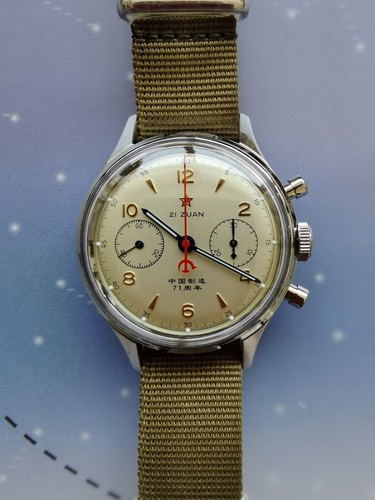 71. Aniversario ESTRELLA ROJA 1963 GAVIOTA ST1901 cronógrafo reloj de aviador C3 30M 316L - Imagen 20 de 31