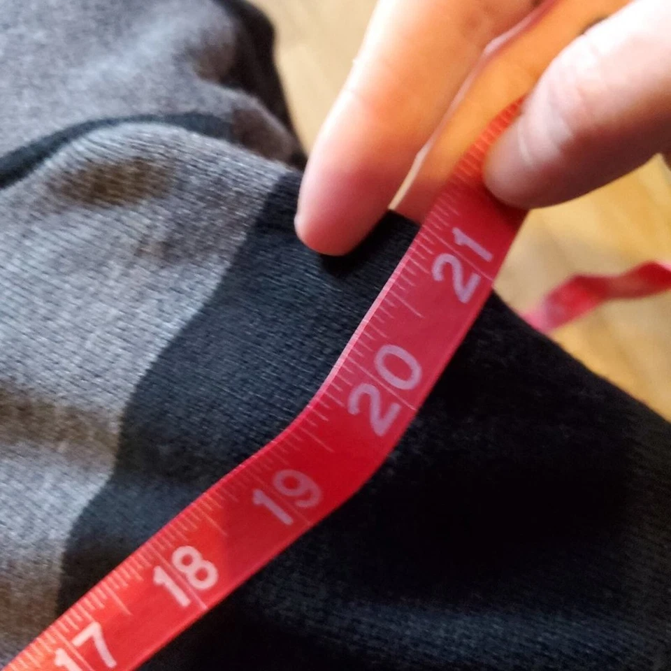 Suéter Cárdigan Per Se Gris Negro Rayas Lana Merino Flecos Largo Largo Foto 3 de 4