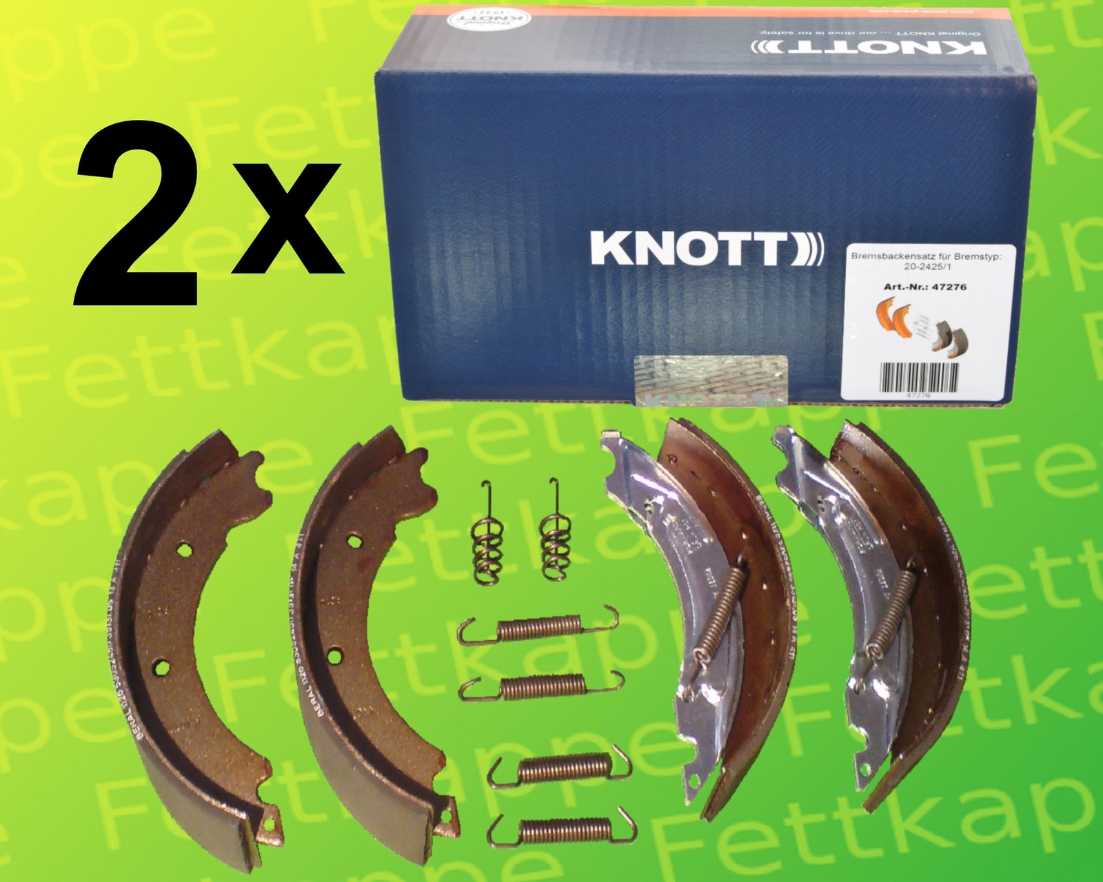 Knott Bremsbacken-Set SBA837-4 - Komplettsatz Für Anhängerbremsen