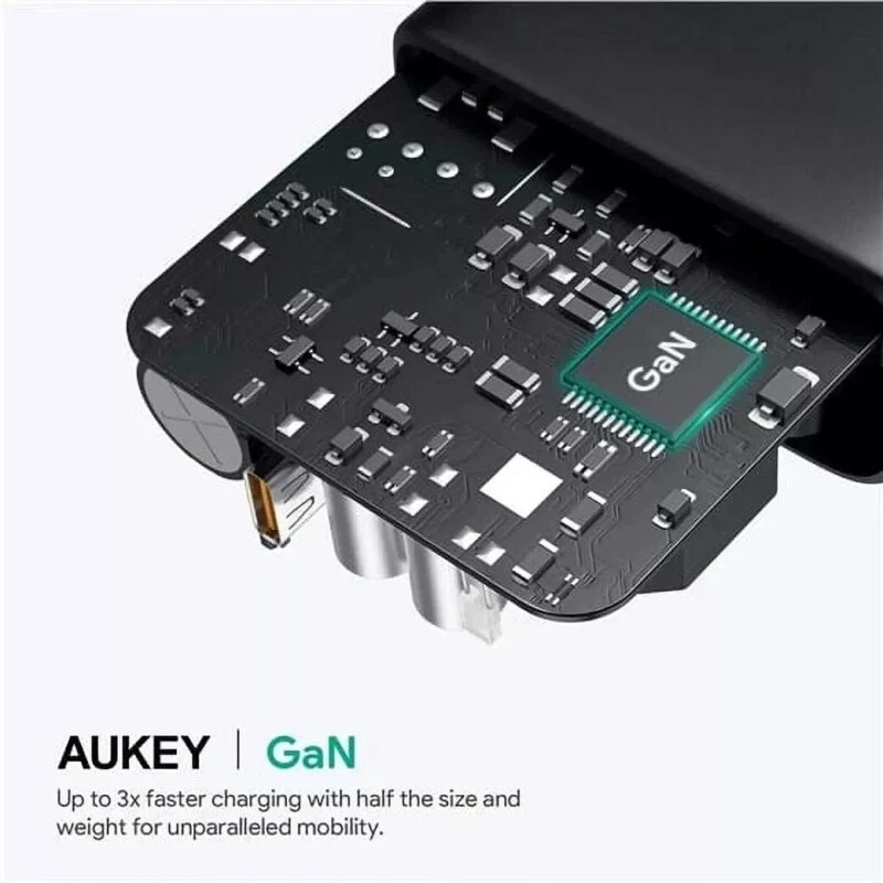 Cargador Universal AUKEY PA-D4 Focus 60W USB-C PD WALL con Tecnología GaN Power Foto 2 de 4
