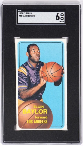 1970-71 Topps Elgin Baylor #65 SGC Graded 6 Basketball Card