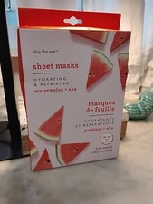 Skip the Spa Watermelon Aha 5 Sheet Masks Hydrating  Repairing NIB