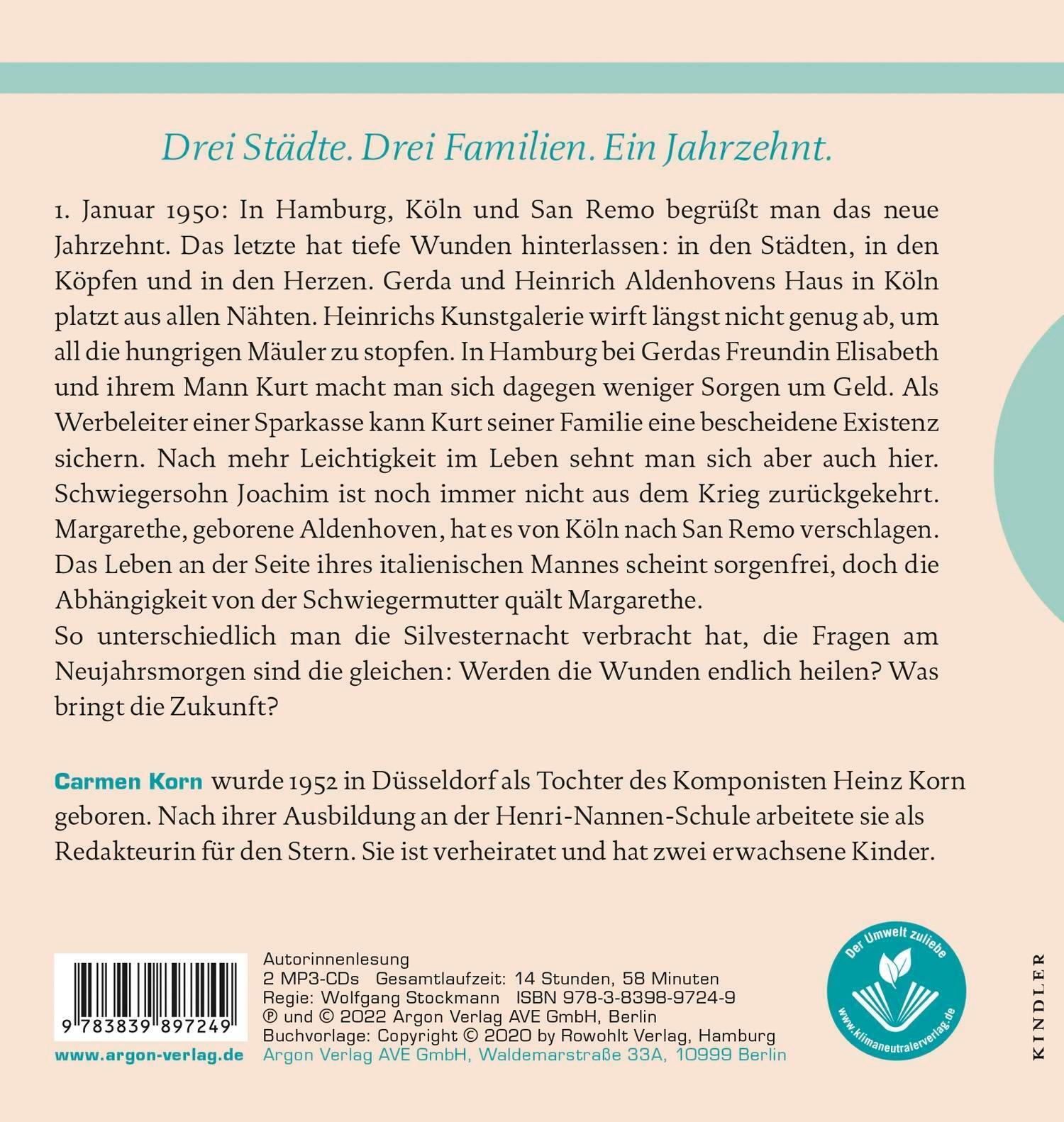 Thumbnail - Und Die Welt War Jung | Carmen Korn | Deutsch | Mp3 | Drei-städte-saga